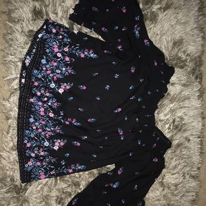Bell sleeve off the shoulder floral top